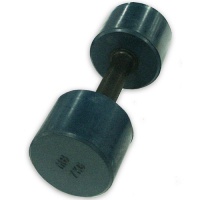 гантель обрезиненная с обрезиненной ручкой mb barbell - цветная 9 кг