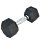 гантель обрезиненная db-301 9 кг, черная